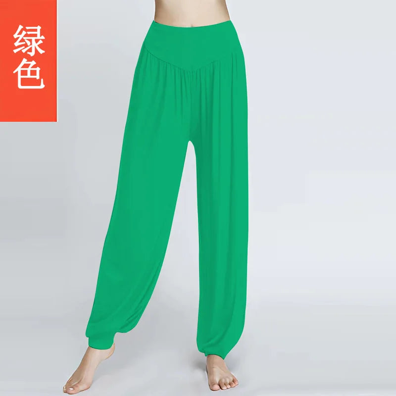 High Quality Summer High Waist Loose Breathable Comfortable Solid Color Fashion Dance Yoga Indoor Yoga Pants Dance Pants