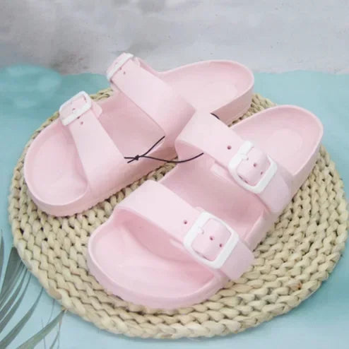 2023 new casual buckle slipper summer EVA light sandal youth anti-slip men's and women's trend comfortable soft sole flip flops