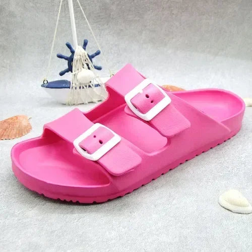 2023 new casual buckle slipper summer EVA light sandal youth anti-slip men's and women's trend comfortable soft sole flip flops