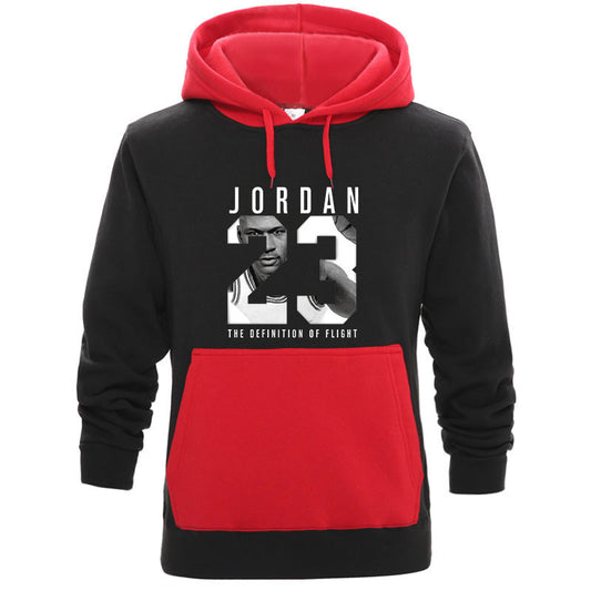 Contrast pullover hoodie