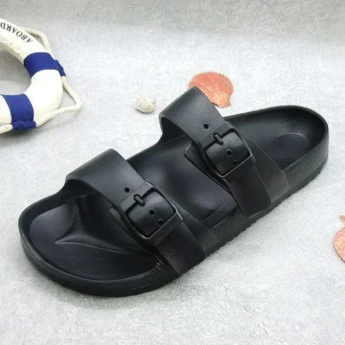 2023 new casual buckle slipper summer EVA light sandal youth anti-slip men's and women's trend comfortable soft sole flip flops