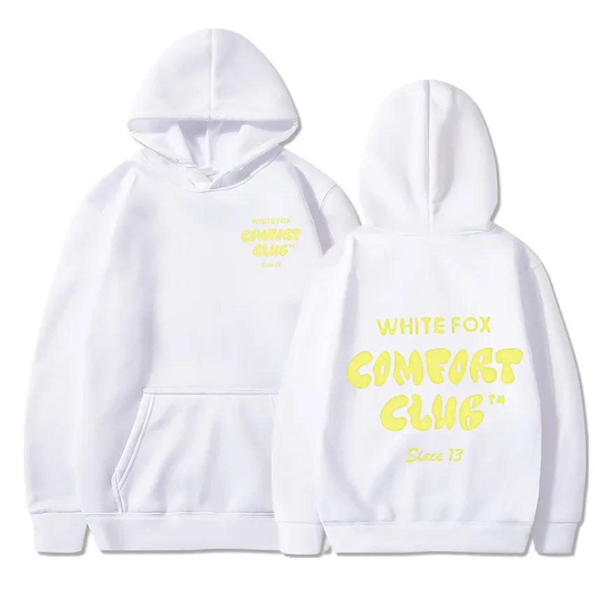 European and American Women's Hoodie Casual Sports WHITE Devil FOX Free 2024 Versatile Trendy Business Fashion