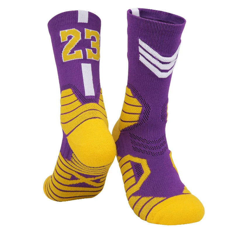 Wholesale 12 Pairs Elite Basketball Socks for Men Kobe Bryant Sports Boy Children Jordan Balls Medium Tube Towel for Training