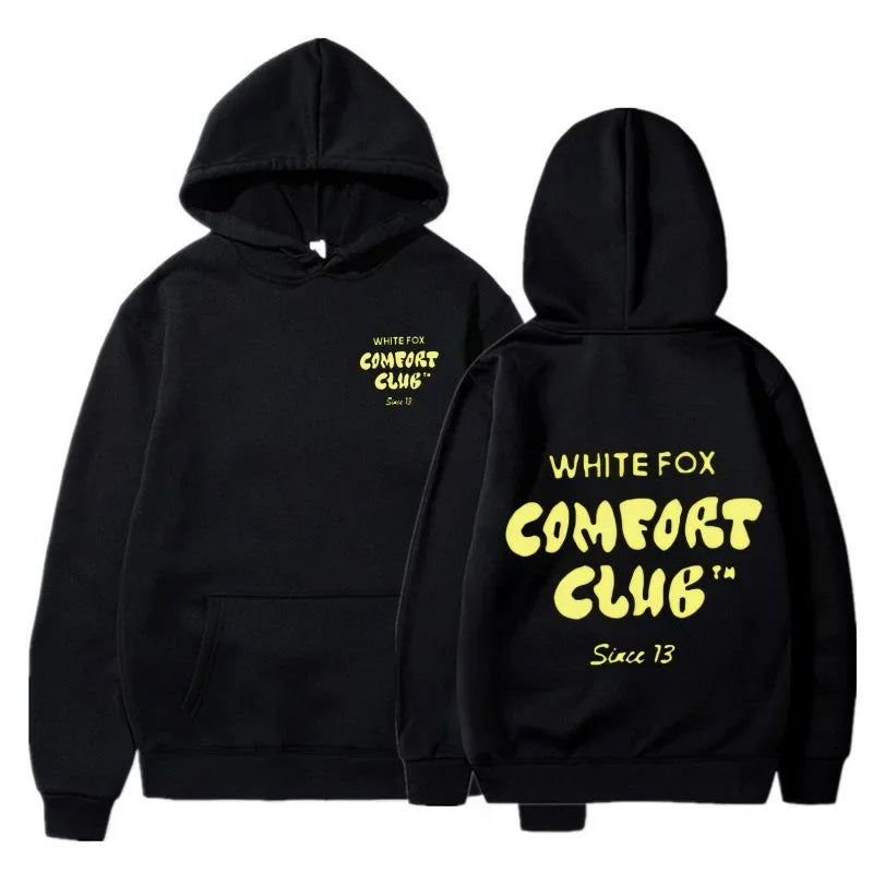 European and American Women's Hoodie Casual Sports WHITE Devil FOX Free 2024 Versatile Trendy Business Fashion