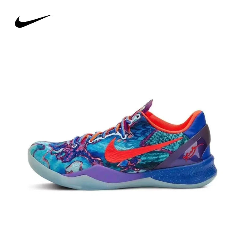 Nike Kobe 8 round toe lace up anti slip lightweight low cut practical basketball shoes for men