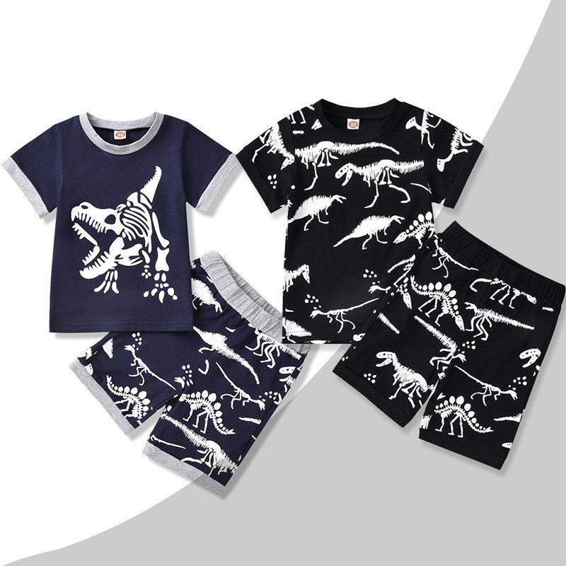 Summer Short-sleeved Dinosaur Children's Clothing