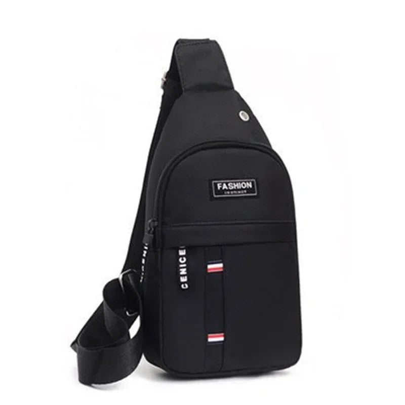 2023 New Chest Bag Messenger Pack Men Simple Nylon Fashion Waterproof One Shoulder Crossbody Bag