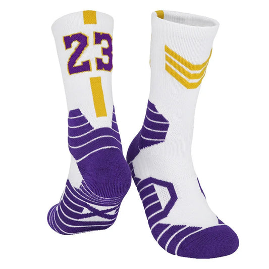 Wholesale 12 Pairs Elite Basketball Socks for Men Kobe Bryant Sports Boy Children Jordan Balls Medium Tube Towel for Training