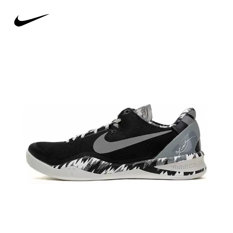 Nike Kobe 8 round toe lace up anti slip lightweight low cut practical basketball shoes for men