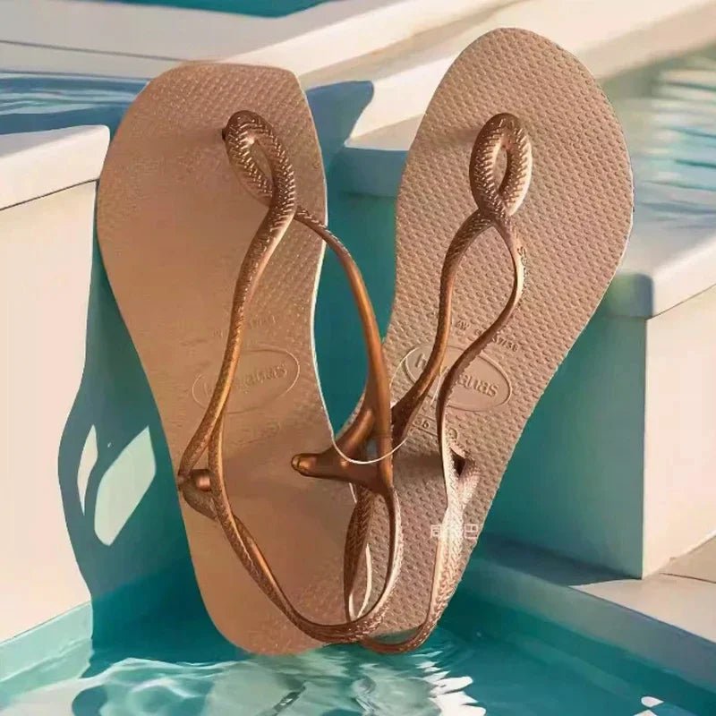 Havaianas Women's Sandals, Flip Flops, Women's Summer Wear, Clip on Sandals, Beach Shoes, Anti Slip Shoes