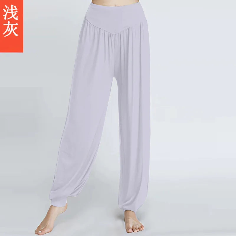 High Quality Summer High Waist Loose Breathable Comfortable Solid Color Fashion Dance Yoga Indoor Yoga Pants Dance Pants