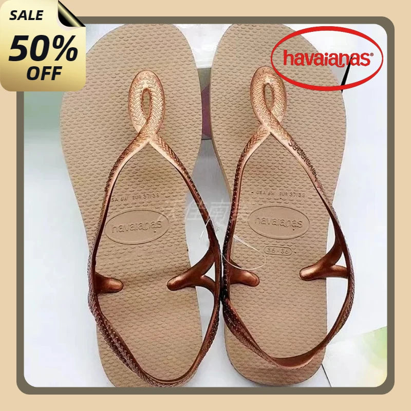 Havaianas Women's Sandals, Flip Flops, Women's Summer Wear, Clip on Sandals, Beach Shoes, Anti Slip Shoes