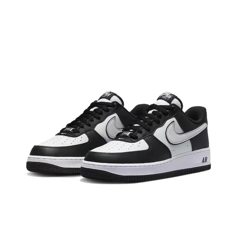 Air Force 1 Nike Men's and Women's Skateboarding Shoes Fashion Black and White Comfortable Af1 Casual Sports Shoes Board Shoes