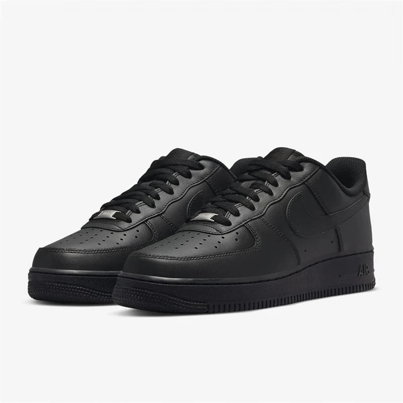 Air Force 1 Nike Men's and Women's Skateboarding Shoes Fashion Black and White Comfortable Af1 Casual Sports Shoes Board Shoes