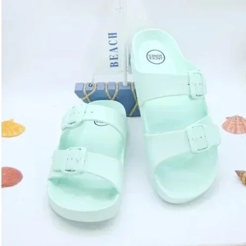 2023 new casual buckle slipper summer EVA light sandal youth anti-slip men's and women's trend comfortable soft sole flip flops