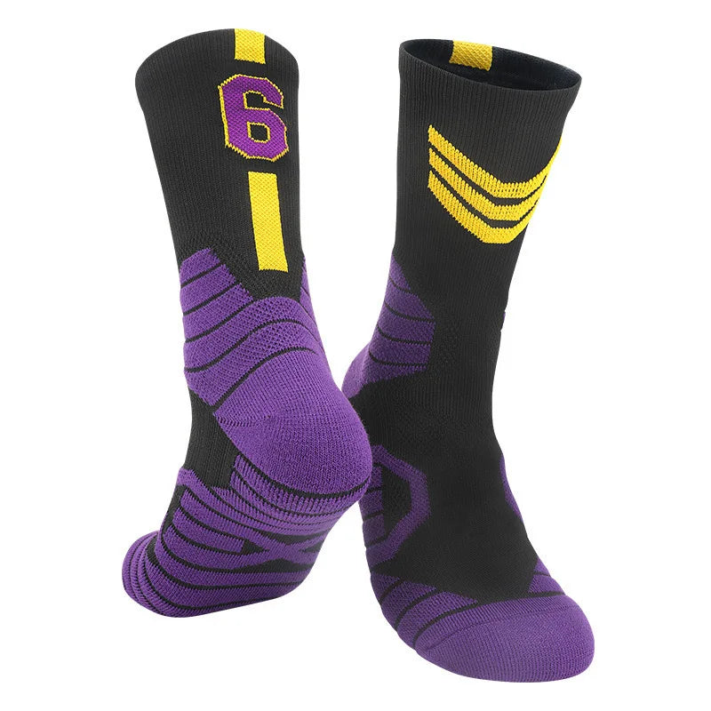 Wholesale 12 Pairs Elite Basketball Socks for Men Kobe Bryant Sports Boy Children Jordan Balls Medium Tube Towel for Training