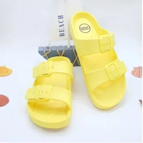 2023 new casual buckle slipper summer EVA light sandal youth anti-slip men's and women's trend comfortable soft sole flip flops