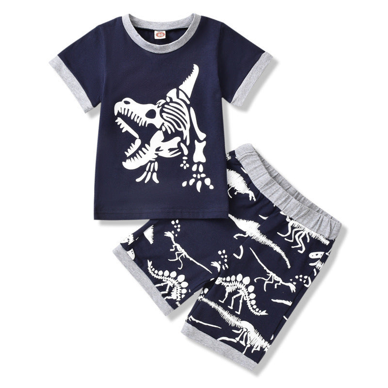 Summer Short-sleeved Dinosaur Children's Clothing