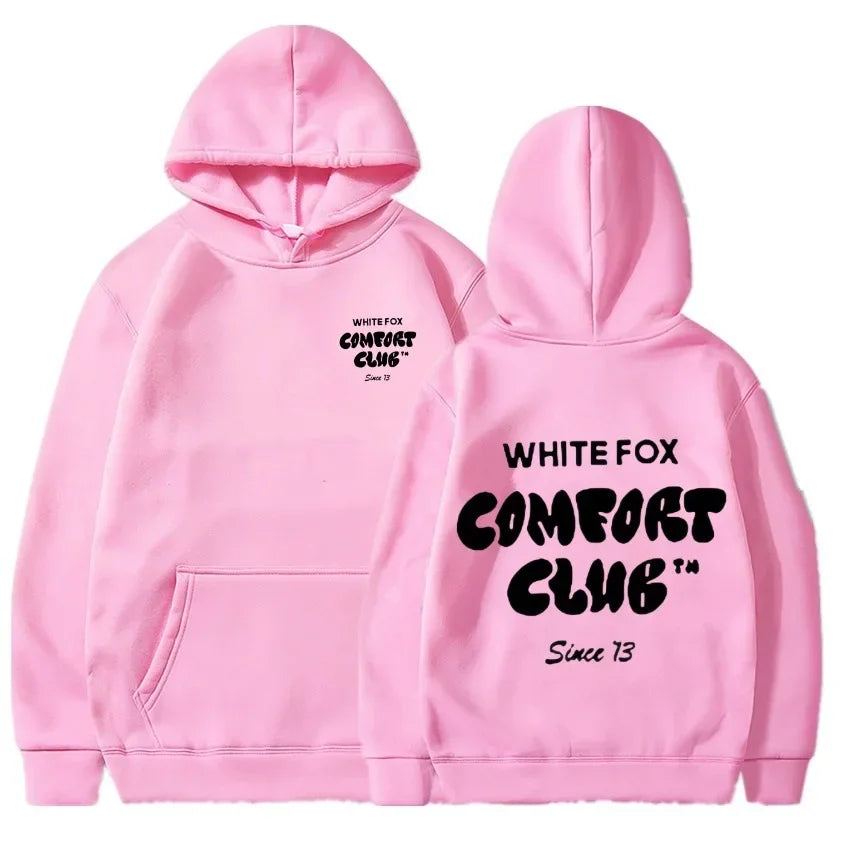 European and American Women's Hoodie Casual Sports WHITE Devil FOX Free 2024 Versatile Trendy Business Fashion