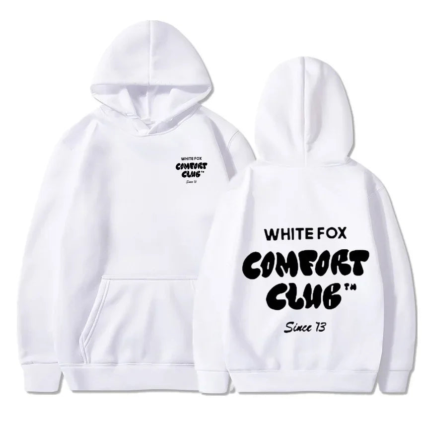 European and American Women's Hoodie Casual Sports WHITE Devil FOX Free 2024 Versatile Trendy Business Fashion