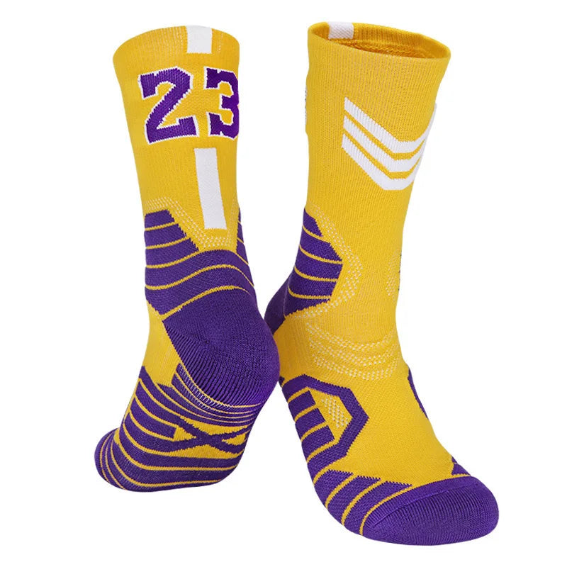 Wholesale 12 Pairs Elite Basketball Socks for Men Kobe Bryant Sports Boy Children Jordan Balls Medium Tube Towel for Training