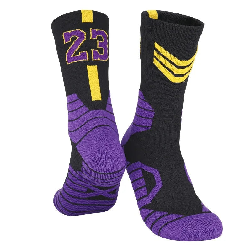 Wholesale 12 Pairs Elite Basketball Socks for Men Kobe Bryant Sports Boy Children Jordan Balls Medium Tube Towel for Training