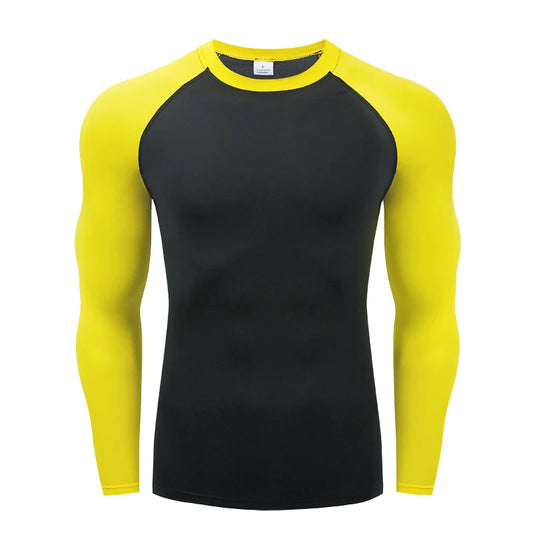 Dry Fit Compression Shirt Men Rashgard Fitness Long Sleeve Running Shirt Man Gym T Shirt Football Jersey Sportswear Sport Tights Totally invincible