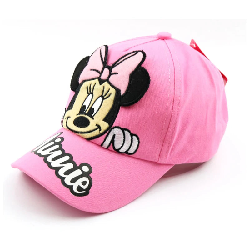 Disney Waflera Minnie Mouse Baby Hat For Children Embroidered Cotton Children's Baseball Cap Kids Boy Girl Outdoor Hat Sun Cap