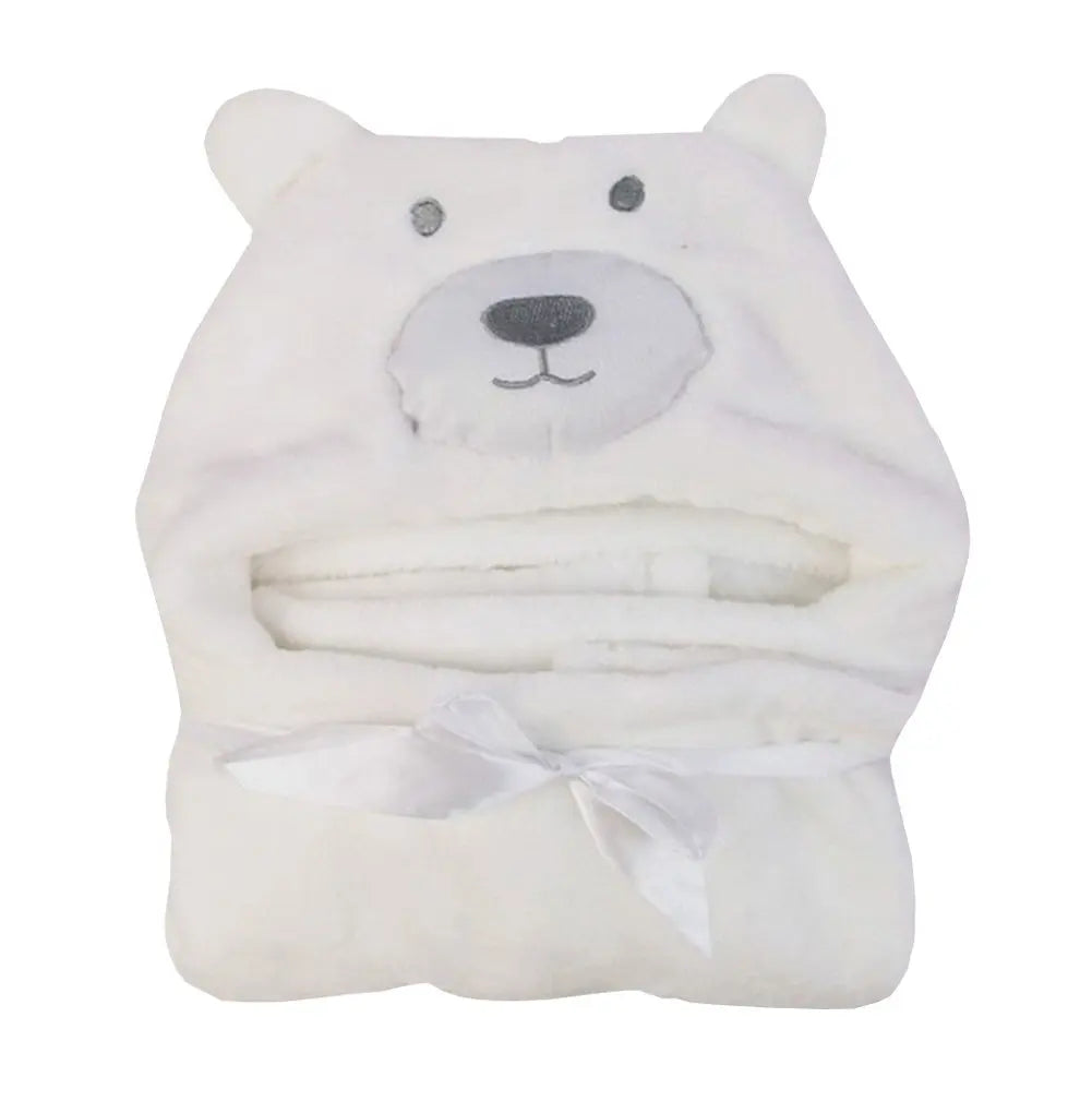 100cm Bear Shaped Baby Hooded Bathrobe Soft Infant Newborn Towel Giraffe Towel Blanket Baby Bath Towel Cartoon Patter Towel hot