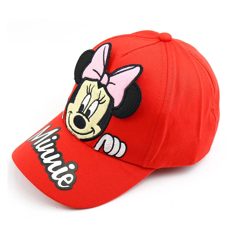 Disney Waflera Minnie Mouse Baby Hat For Children Embroidered Cotton Children's Baseball Cap Kids Boy Girl Outdoor Hat Sun Cap