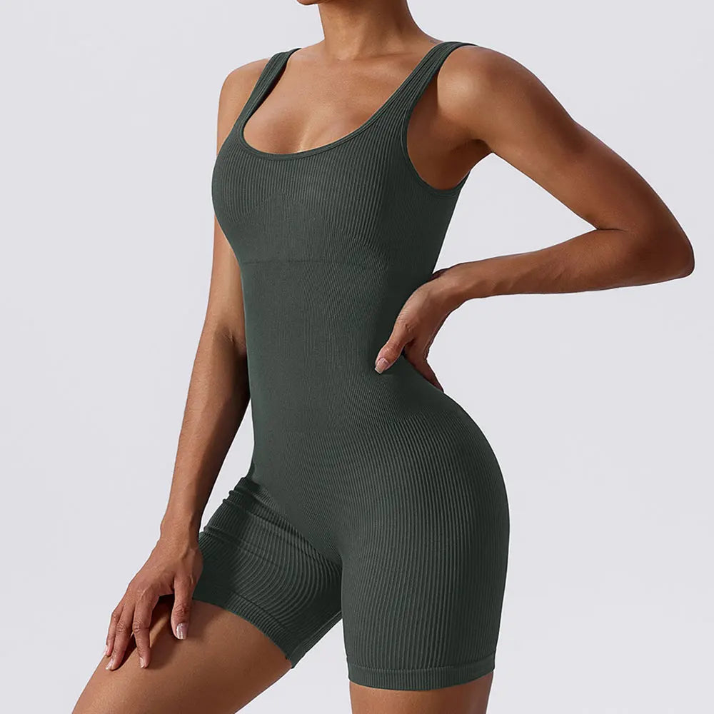 Jumpsuit Suits For Fitness Ribbed Gym Set Workout Sets Tracksuits Fitness Gym Clothing For Seamless Women Yoga Set Sportswear Totally invincible