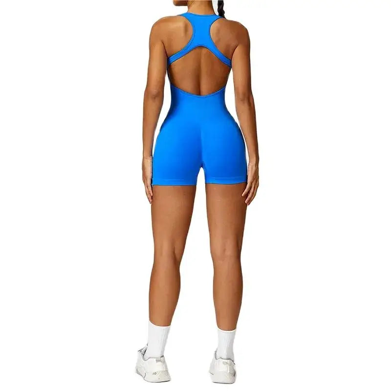 New Yoga Set Seamless Women's Jumpsuits One-Piece Gym Push Up Workout Clothes Fitness Bodysuit Sportswear Tracksuit Short Sleeve Totally invincible