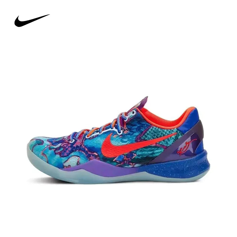 Nike Kobe 8 round toe lace up anti slip lightweight low cut practical basketball shoes for men Totally invincible