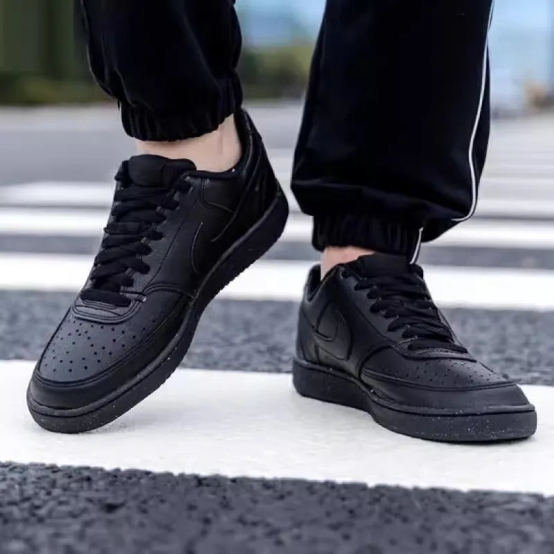 Nike men's shoes 2024 new men's COURT VISION classic low-top board shoes pure black simple all-match casual shoes Totally invincible