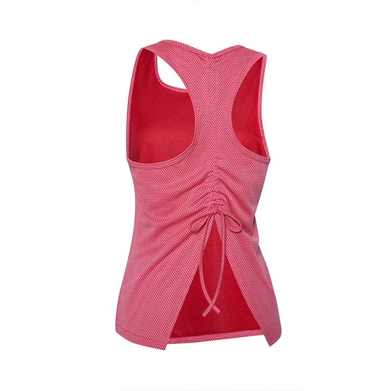 Women Sleeveless Racerback Yoga Shirts Sport Singlet Athletic Fitness Sport Tank Tops Workout Gym Running Training Pilates Vest