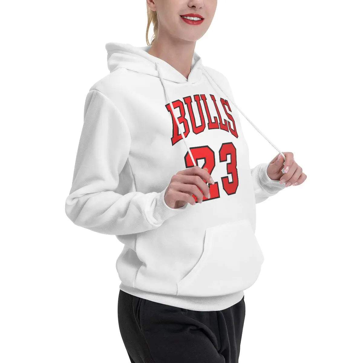 Funny Graphic Stars Bulls Michaeler And Jordans Flying Chicago 23 Couples Plus Velvet Hooded Sweater Cute With hood Hoodie