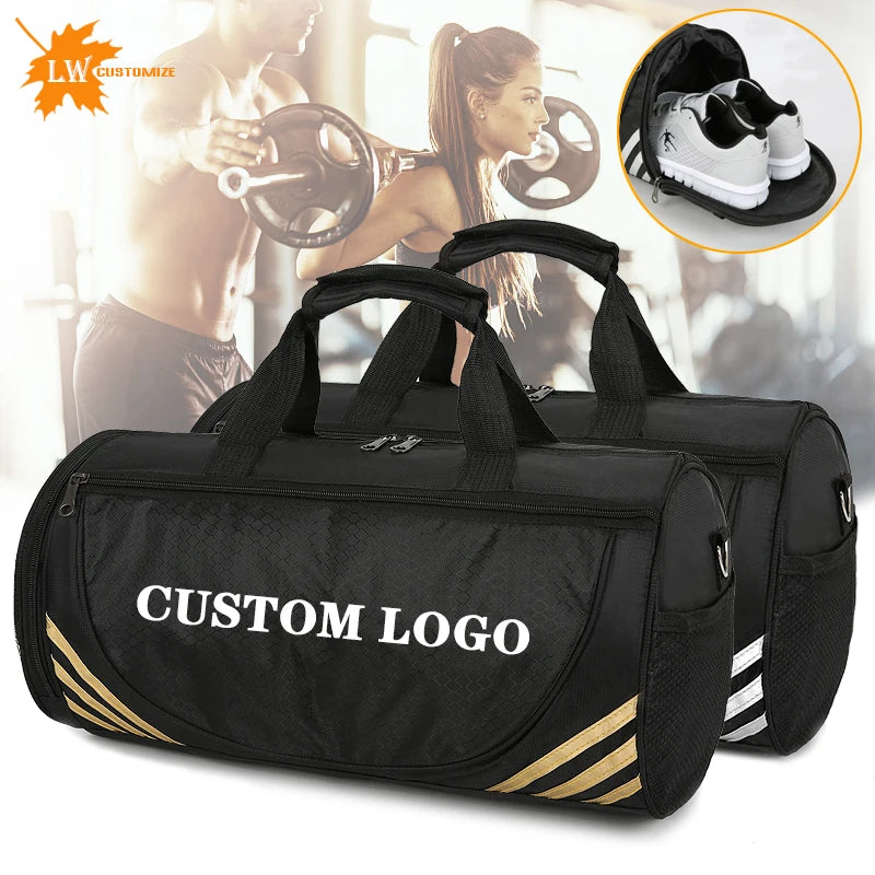 Custom Bag with Logo Sports Gym Bags Yoga Shoulder Tanks Training Fitness Outdoor Travel Personalized Men Handbags Printed Names