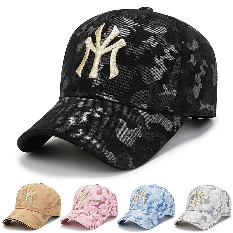 New York Baseball Caps For Men Fashion Camouflage Trucker Hat Embroidery Snapback Outdoor Sports Golf Cap Male Adjustable Gorras