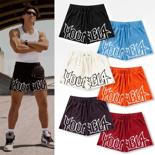 YA summer new sports fitness shorts mesh quick-drying breathable basketball training shorts casual beach pants gym