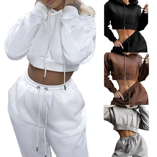 Women 2 Piece Set Casual Sport Outfits Tracksuit Hoodies Sweatshirt+Sweatpants Jogger Pants 2021 Fashion Winter Sportswear