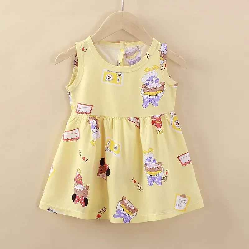 Cute Summer Children Clothing Girl Dresses Kids Dresses Clothes for Girls Party Princess Fashion Outfit Cartoon Beach Dress