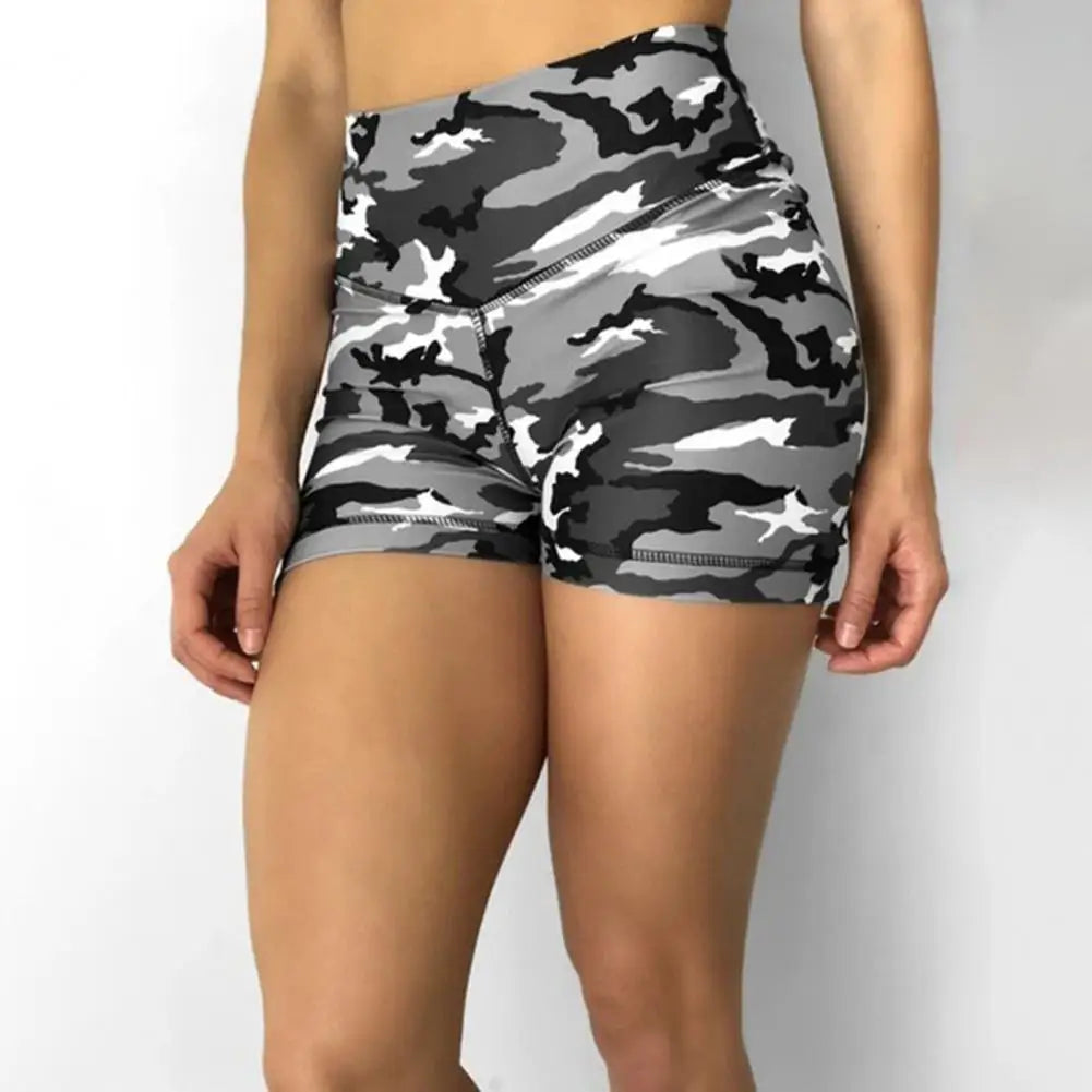 Women Yoga Shorts  Slim Fit   Lady Sweatpants Camouflage Print Lady Sweatpants