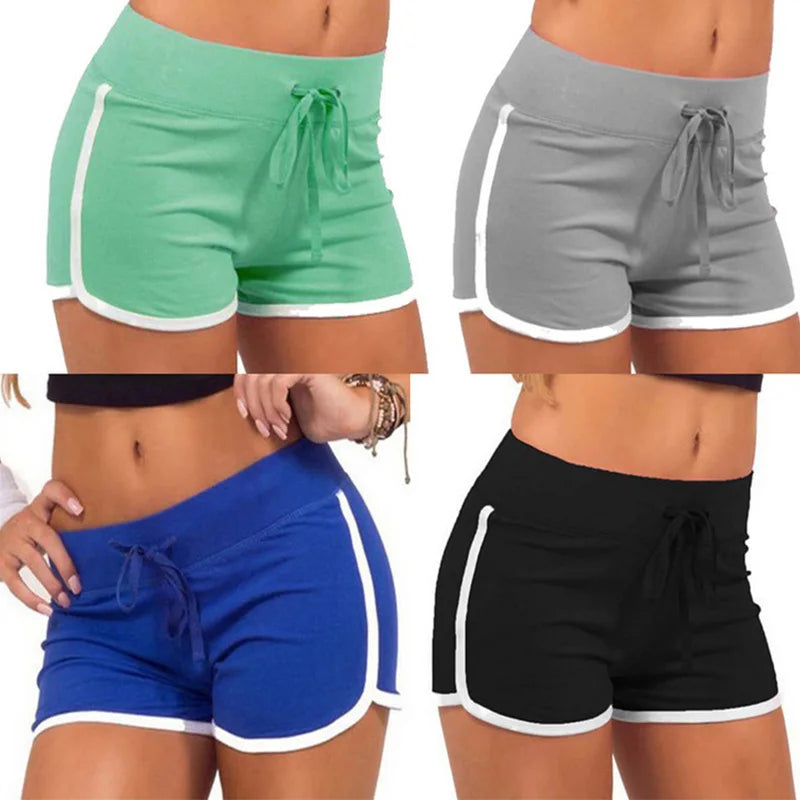 Gym Fitness Sports Shorts Women Ladies Pants Gym Yoga Mini Shorts Striped Dance Sport Fitness Stretch