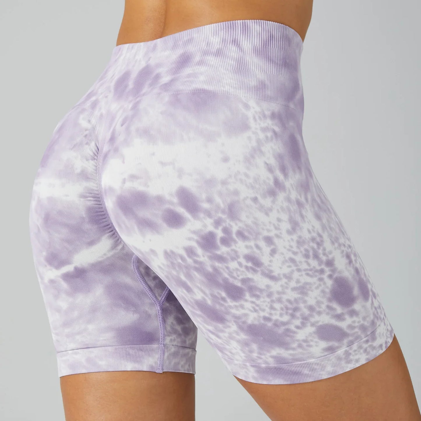 Seamless Pink Yoga Tie Dye Push Up Fitness Women Sport Shorts Woman Gym Tights Female Workout Short Pants Ladies Scrunch Shorts