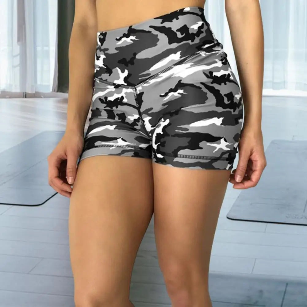 Women Yoga Shorts  Slim Fit   Lady Sweatpants Camouflage Print Lady Sweatpants