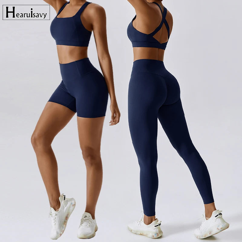 Soften Yoga Set 2PCS Sports Suit Women Gym Set Women Fitness Tracksuit Workout Suit Female Sportswear Quick-Drying Yoga Clothing Totally invincible