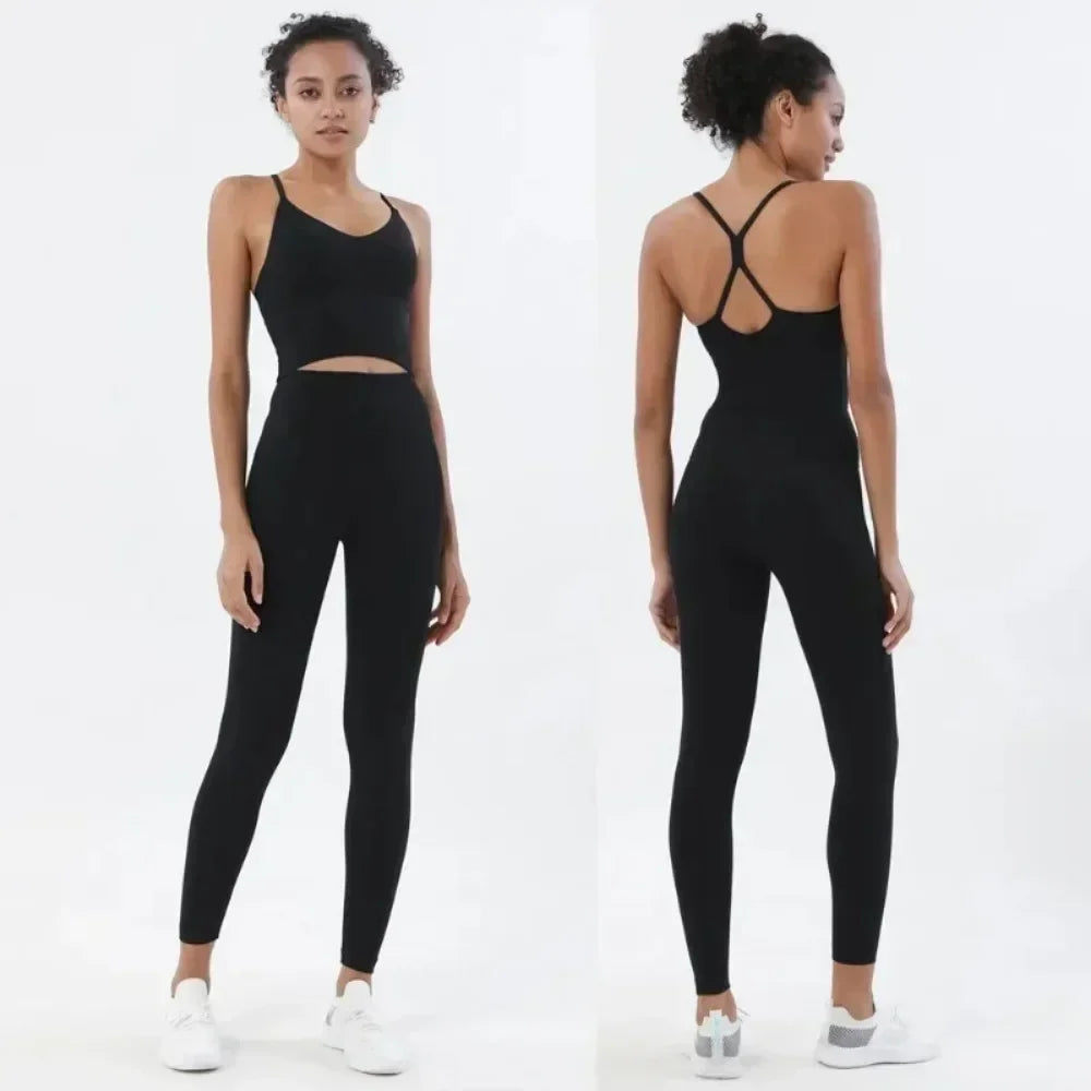 Sportswear Woman Gym Sports Bra and Leggings Two Piece Sets Outifits Naked Feeling Female Fitness Clothing Women' Tracksuit Totally invincible