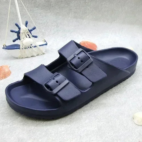 2023 new casual buckle slipper summer EVA light sandal youth anti-slip men's and women's trend comfortable soft sole flip flops