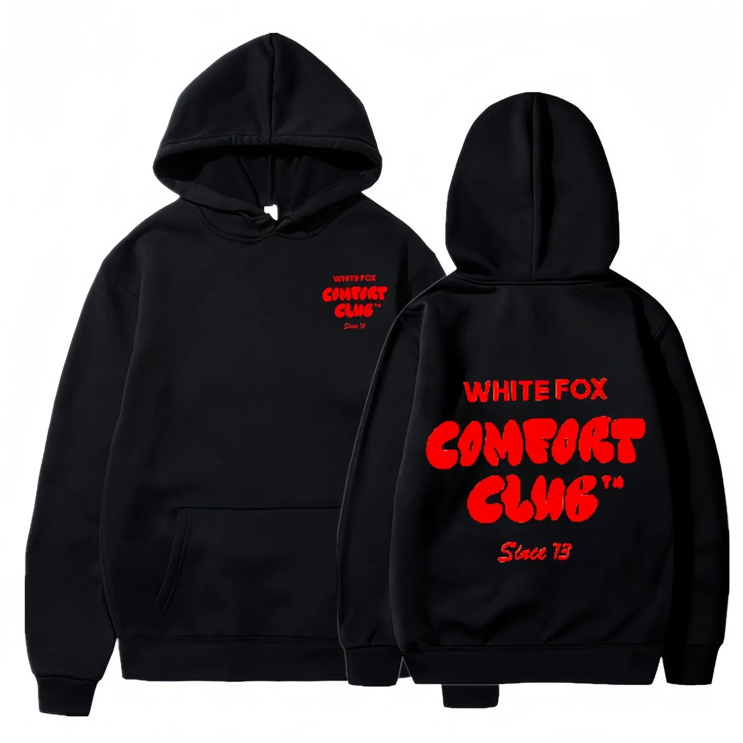 European and American Women's Hoodie Casual Sports WHITE Devil FOX Free 2024 Versatile Trendy Business Fashion