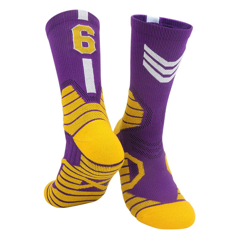 Wholesale 12 Pairs Elite Basketball Socks for Men Kobe Bryant Sports Boy Children Jordan Balls Medium Tube Towel for Training